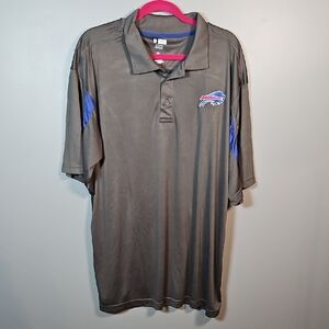 NFL Buffalo Bills Gray Polo Shirt with Blue Details Tall